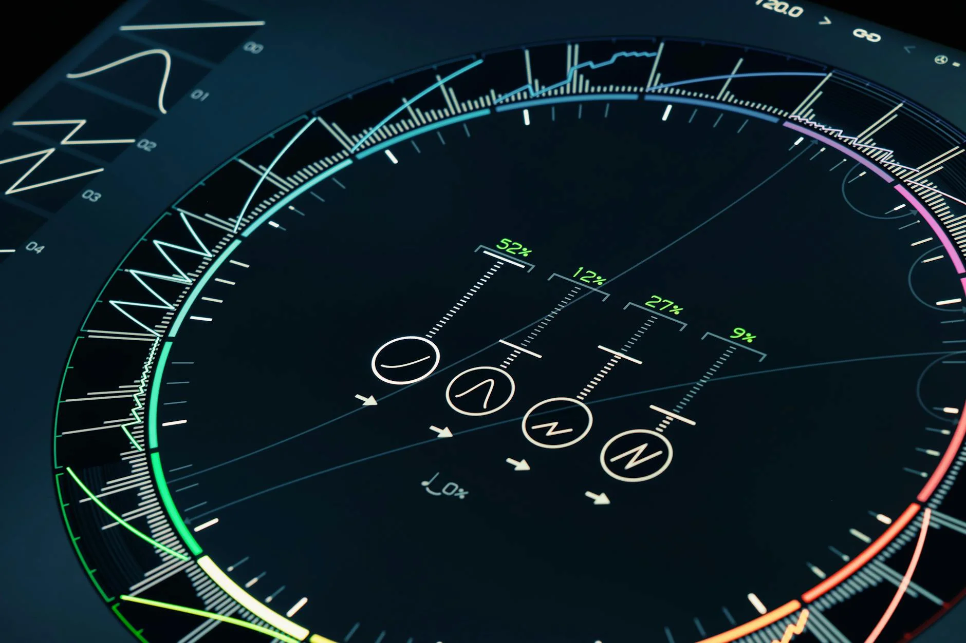 Dashboard with a data grid showing rows, columns, and filter controls