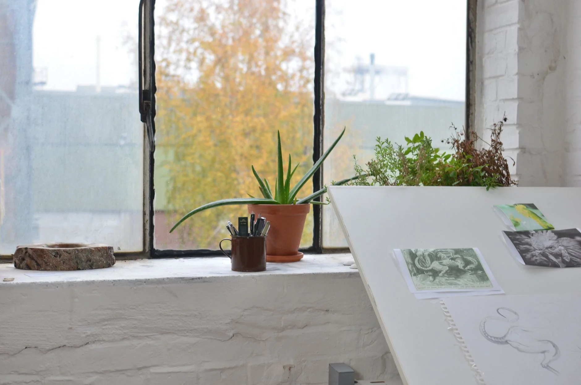 Design studio wall covered in layout sketches and grid diagrams